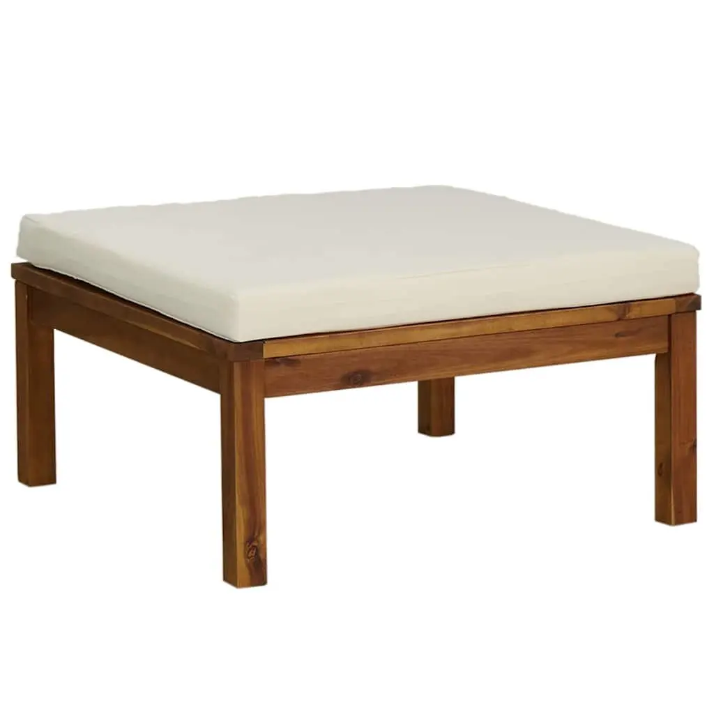 9 Piece Outdoor Lounge Set Modular Acacia Wood Garden Furniture with Cushions