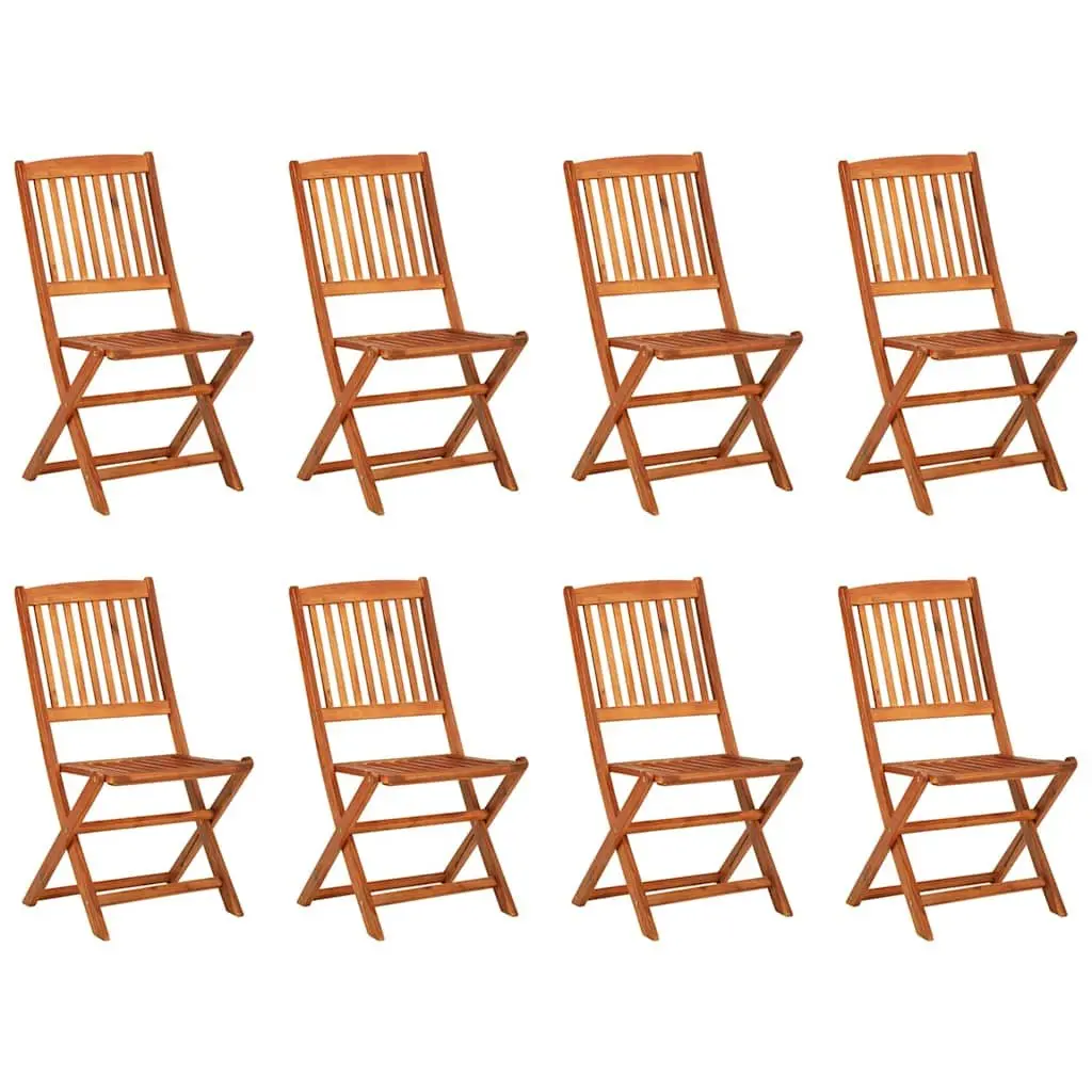 9 Piece Outdoor Dining Set Brown Wood Table and Chairs