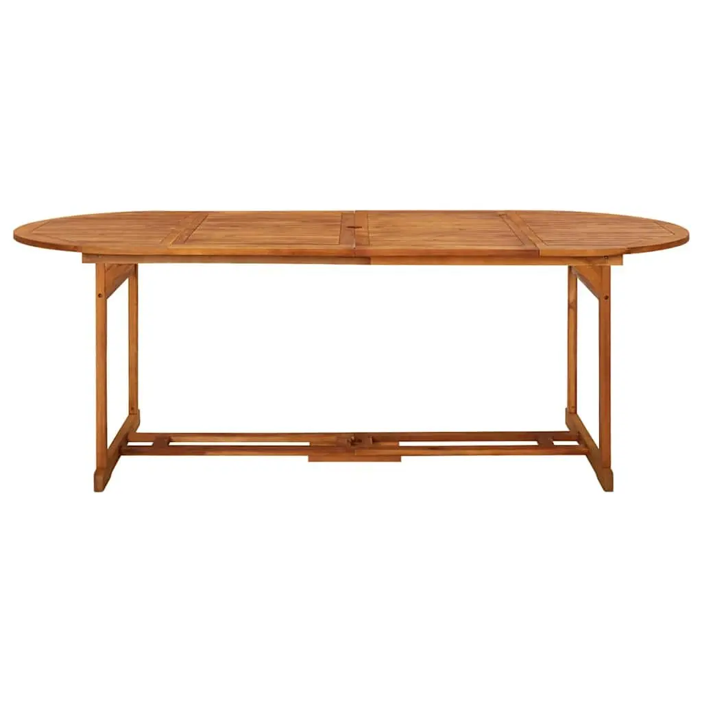 9 Piece Outdoor Dining Set Brown Wood Table and Chairs