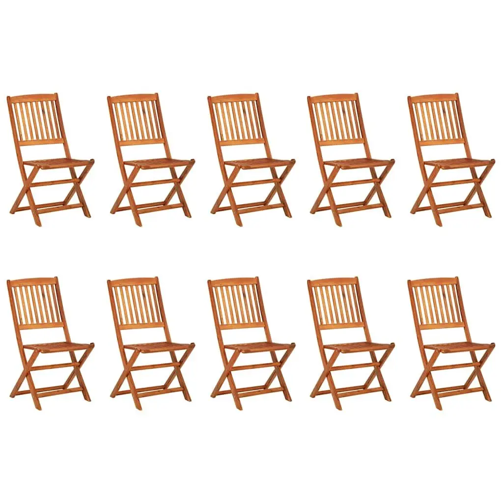 11 Piece Outdoor Dining Set Garden Table Chairs Brown Wood Patio Furniture