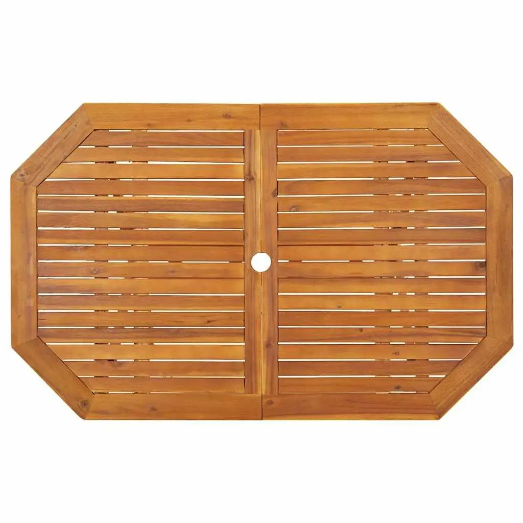 5 Piece Garden Dining Set in Brown Wood
