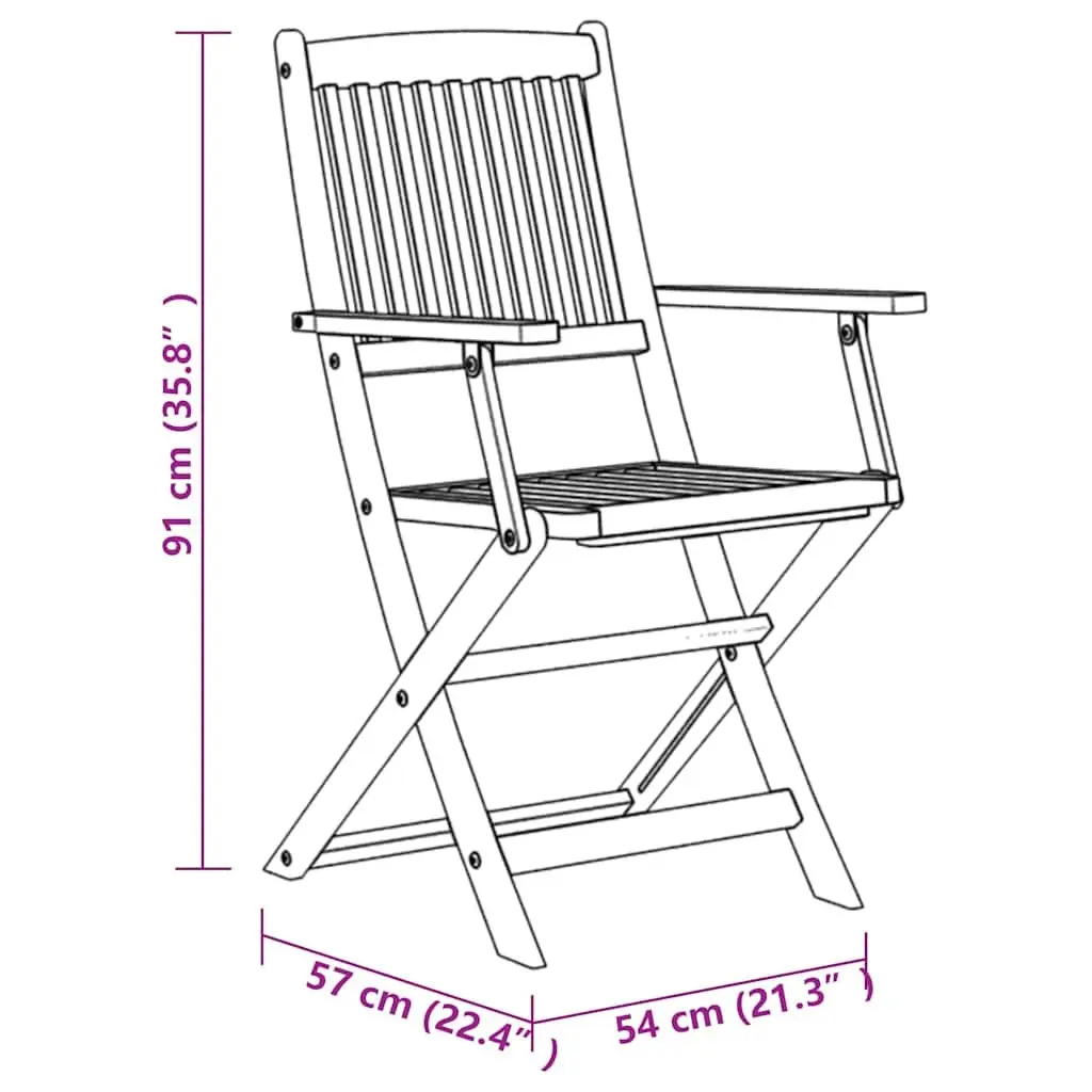 7 Piece Outdoor Garden Dining Set Wood Foldable Compact