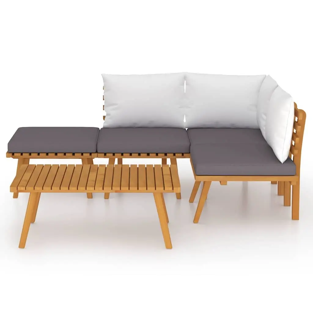 Garden Lounge Set 5 Piece Outdoor Furniture Patio Acacia Wood with Cushions