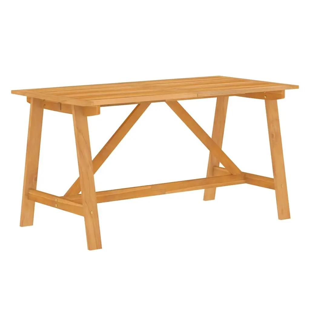 Outdoor Dining Set 5 Piece Solid Acacia Wood Furniture Patio Chairs with Poly Rattan Backrest Brown