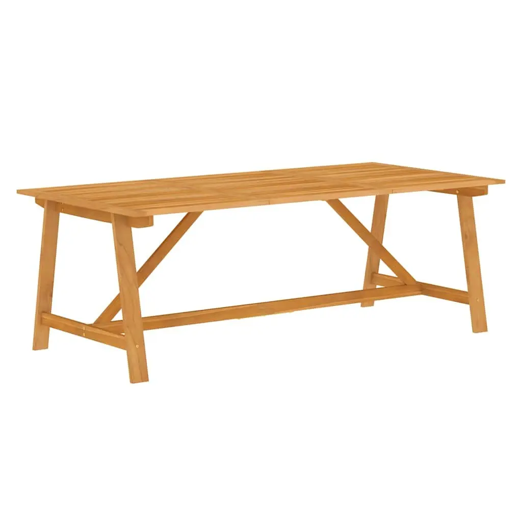 Outdoor Garden Dining Set Solid Acacia Wood 7 Piece Brown