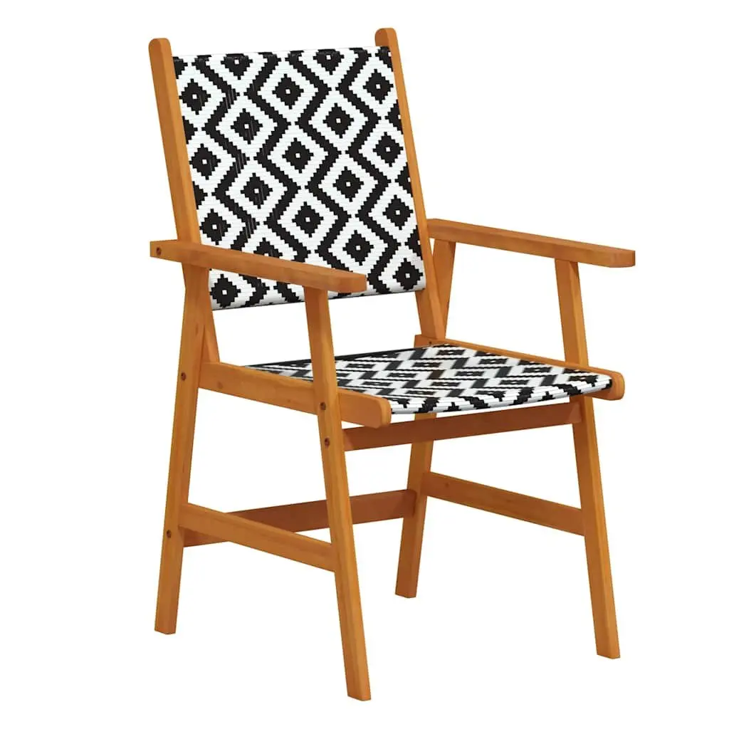 Outdoor Garden Dining Set Solid Acacia Wood 7 Piece Brown