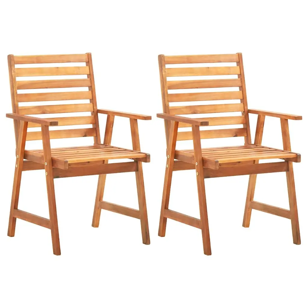 Garden Dining Set Solid Wood Acacia 3 Piece Outdoor Patio Table Chairs