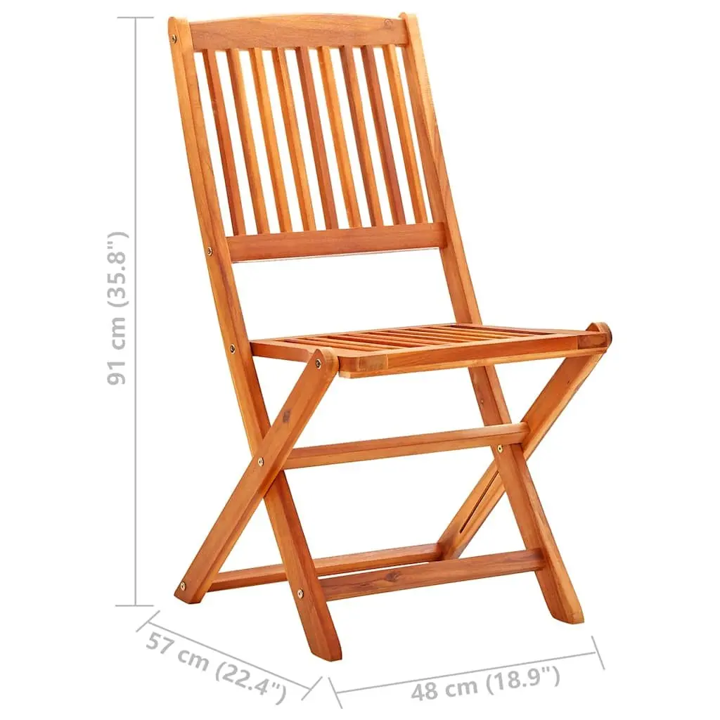 Outdoor Dining Set 9 Piece Folding Garden Furniture Eucalyptus Wood Table Chairs