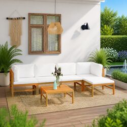 Garden Lounge Set 6 Piece Outdoor Furniture Sofa with Cushions Patio Seating