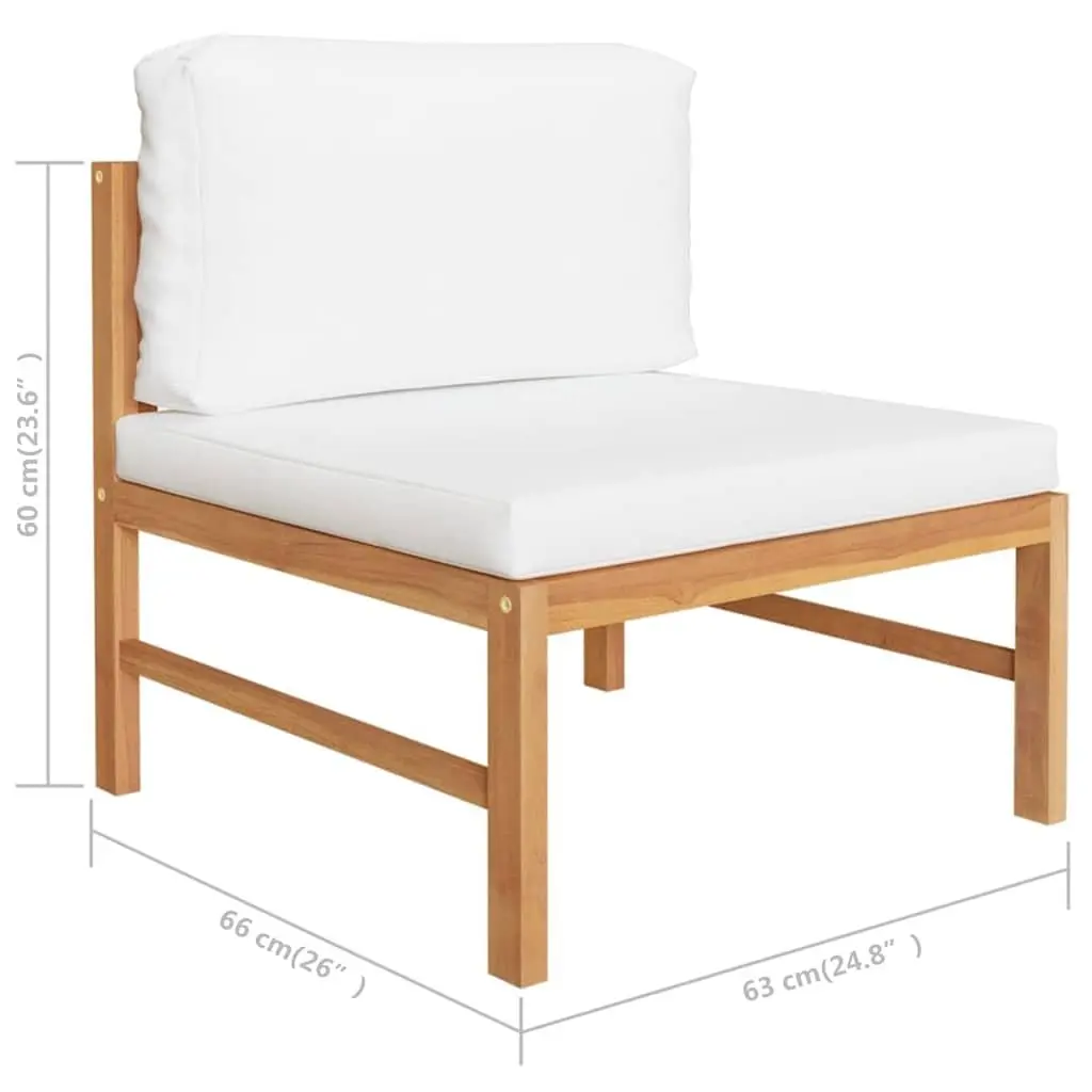 Garden Lounge Set Teak Wood 8 Piece Outdoor Furniture Patio Sofa with Cushions