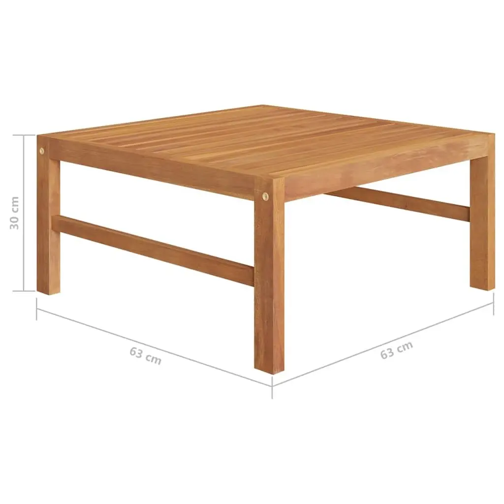 Teak Wood Garden Lounge Set 12 Piece Outdoor Furniture Cream Cushions