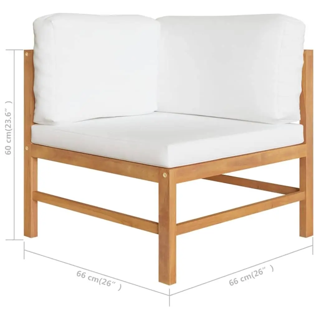 7 Piece Garden Lounge Set Outdoor Furniture Cushions Teak Wood Patio Seating