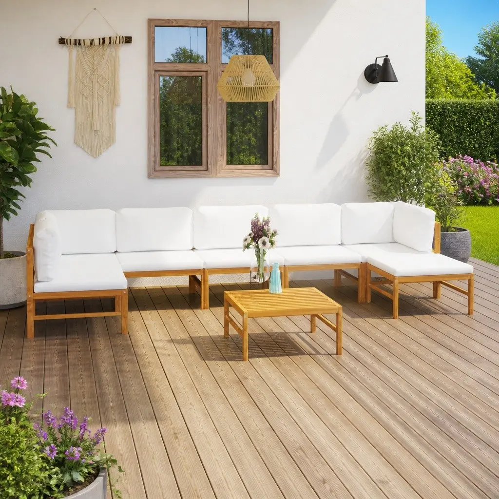Garden Lounge Set 8 Piece Outdoor Furniture with Cushions Patio Seating