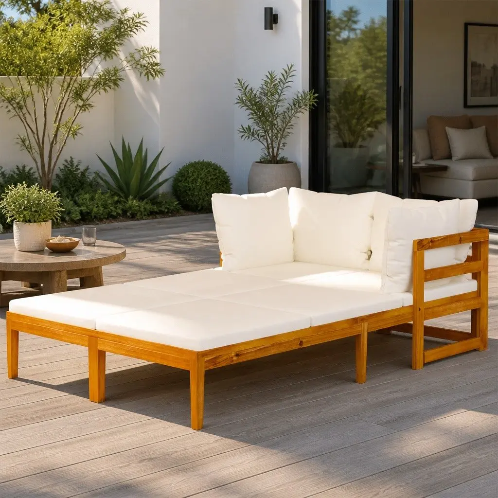 Acacia Wood Loungers for Outdoor Relaxation