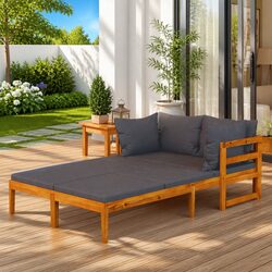 Your New Favorite Outdoor Loungers: Acacia Wood Pair