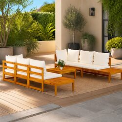 Garden Lounge Set 5 Piece Acacia Wood Outdoor Furniture Patio Seating with