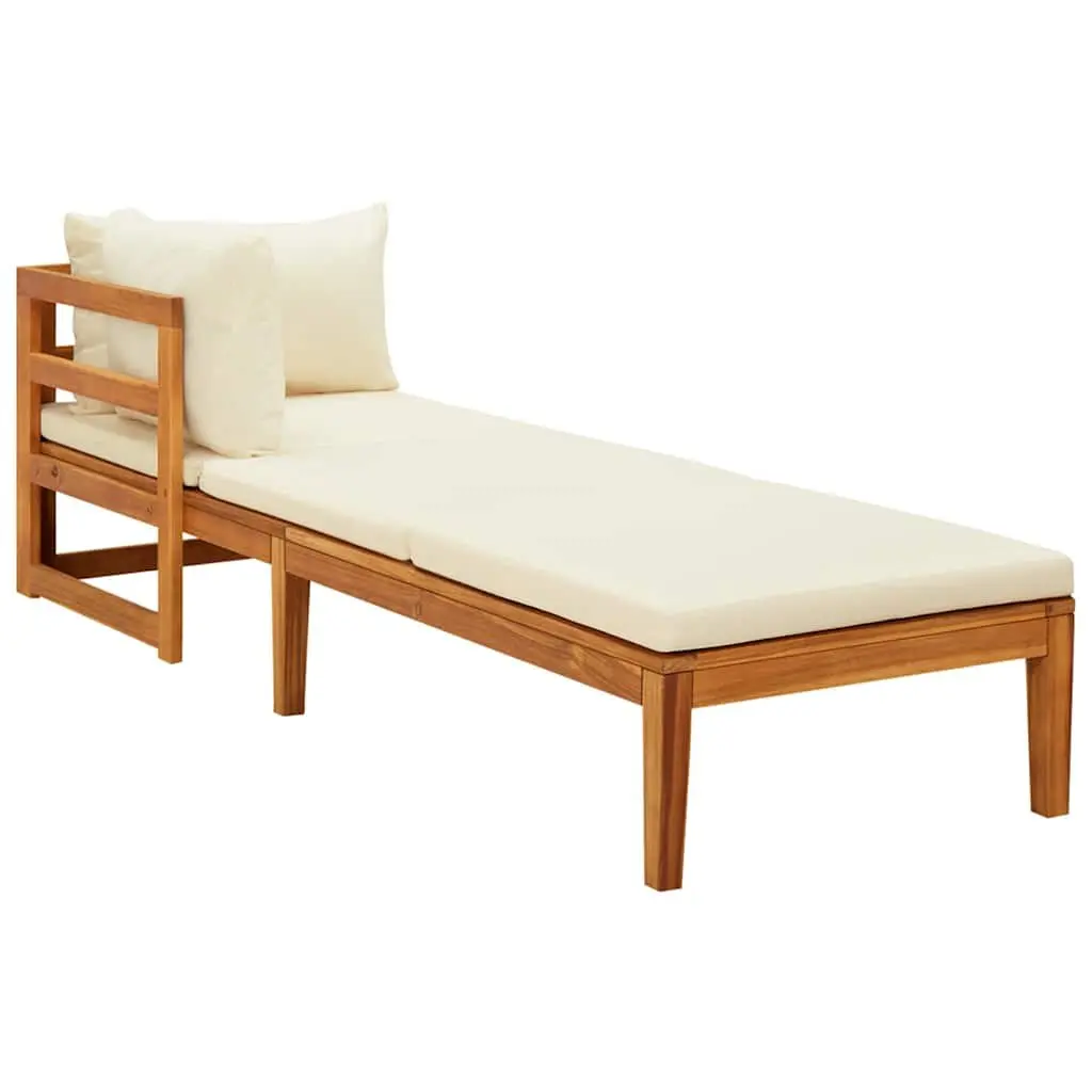Garden Lounge Set 3 Piece Acacia Wood Outdoor Sofa with Cushions