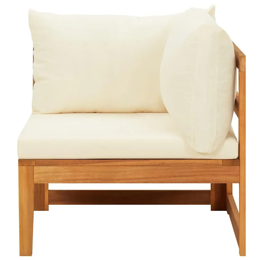 Garden Lounge Set 3 Piece Acacia Wood Outdoor Sofa with Cushions