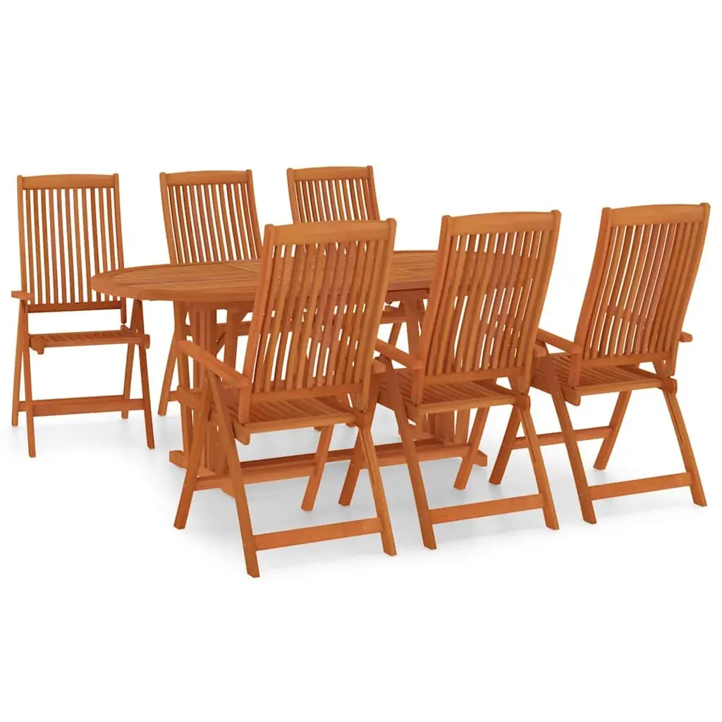 Garden Dining Set 7 Piece Extendable Table Reclining Armchairs