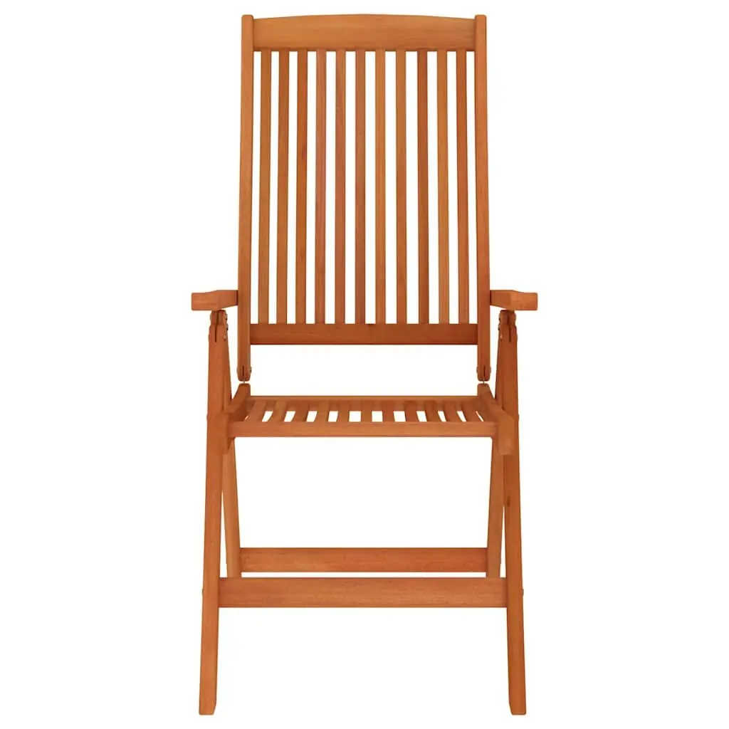 Folding Garden Chairs 4 pcs Solid Wood Eucalyptus Brown Outdoor Seating