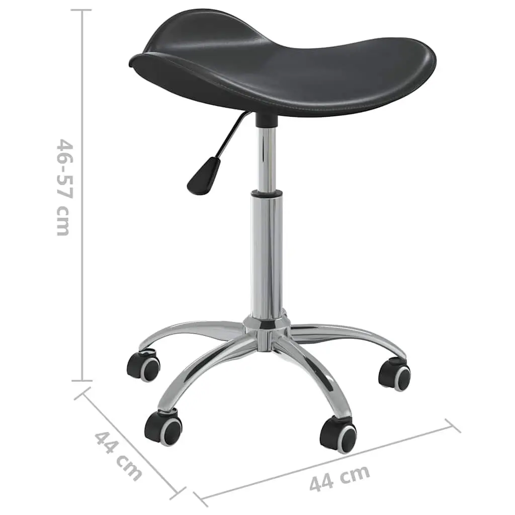 Swivel Dining Chair Black Faux Leather Contemporary Design Gas Lift Height