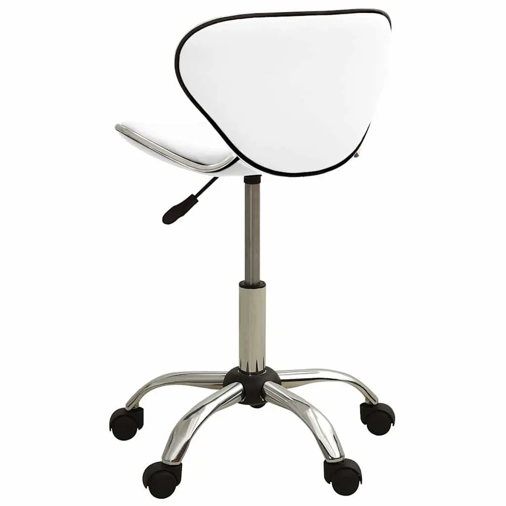 Office Chair White Faux Leather Swivel Height Adjustable