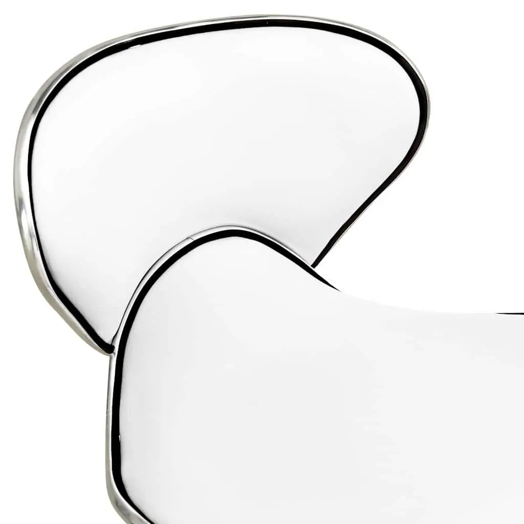 Office Chair White Faux Leather Swivel Height Adjustable