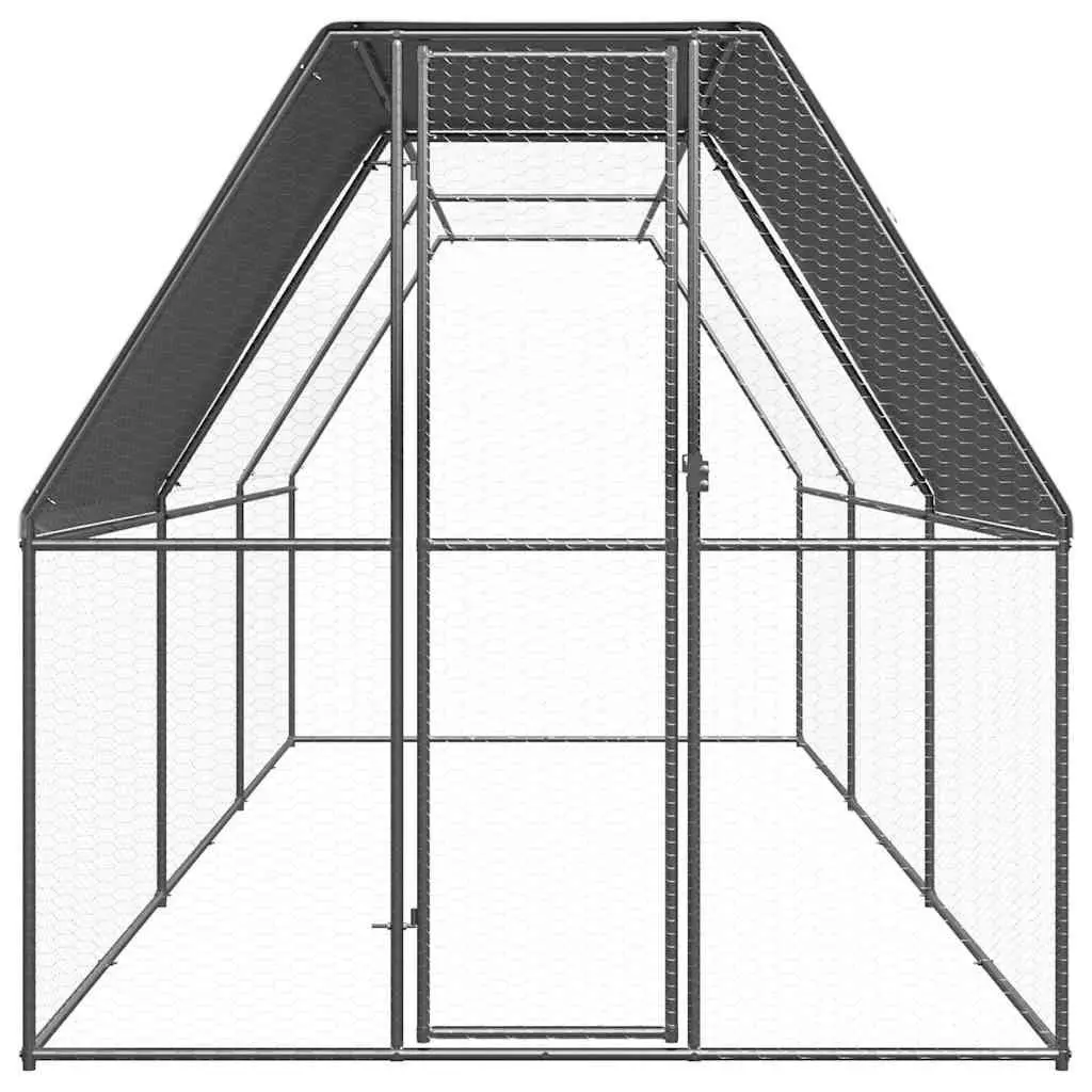 Outdoor Chicken Cage Galvanised Steel 2x6x2m Enclosure for Small Animals