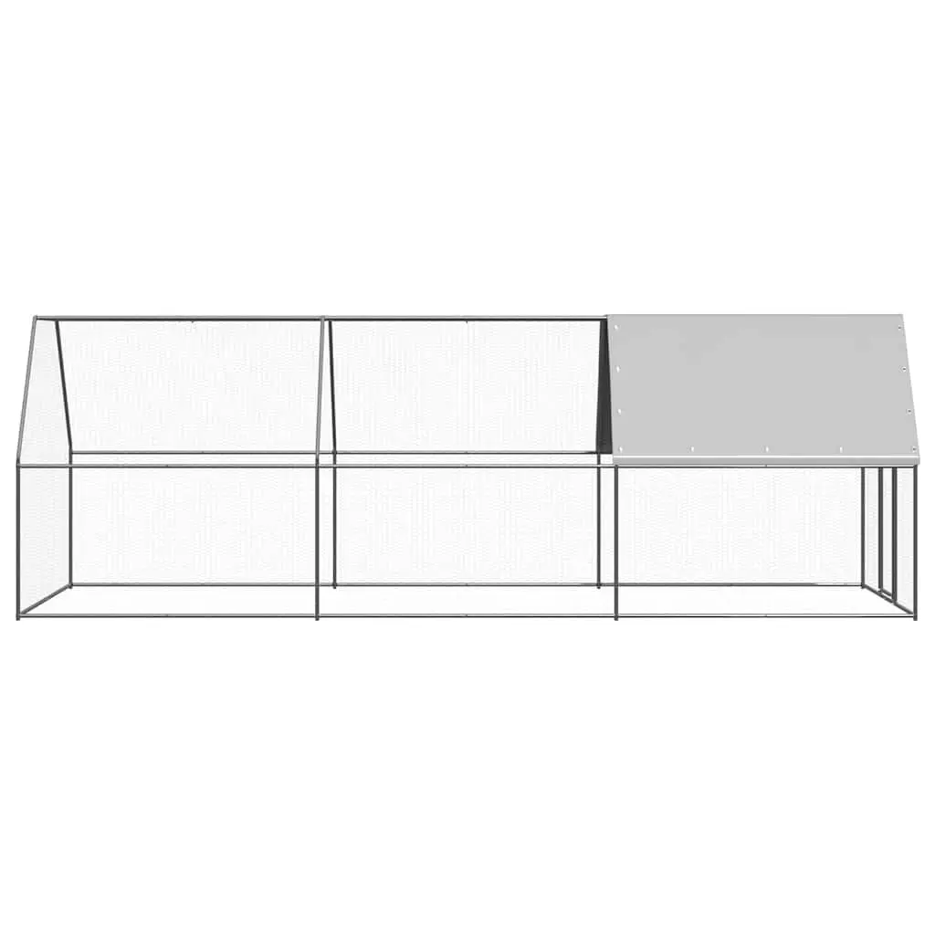 Outdoor Chicken Cage Galvanised Steel 2x6x2m Enclosure for Small Animals