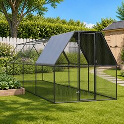 Friendly 2x8x2m Chicken Cage for Your Backyard