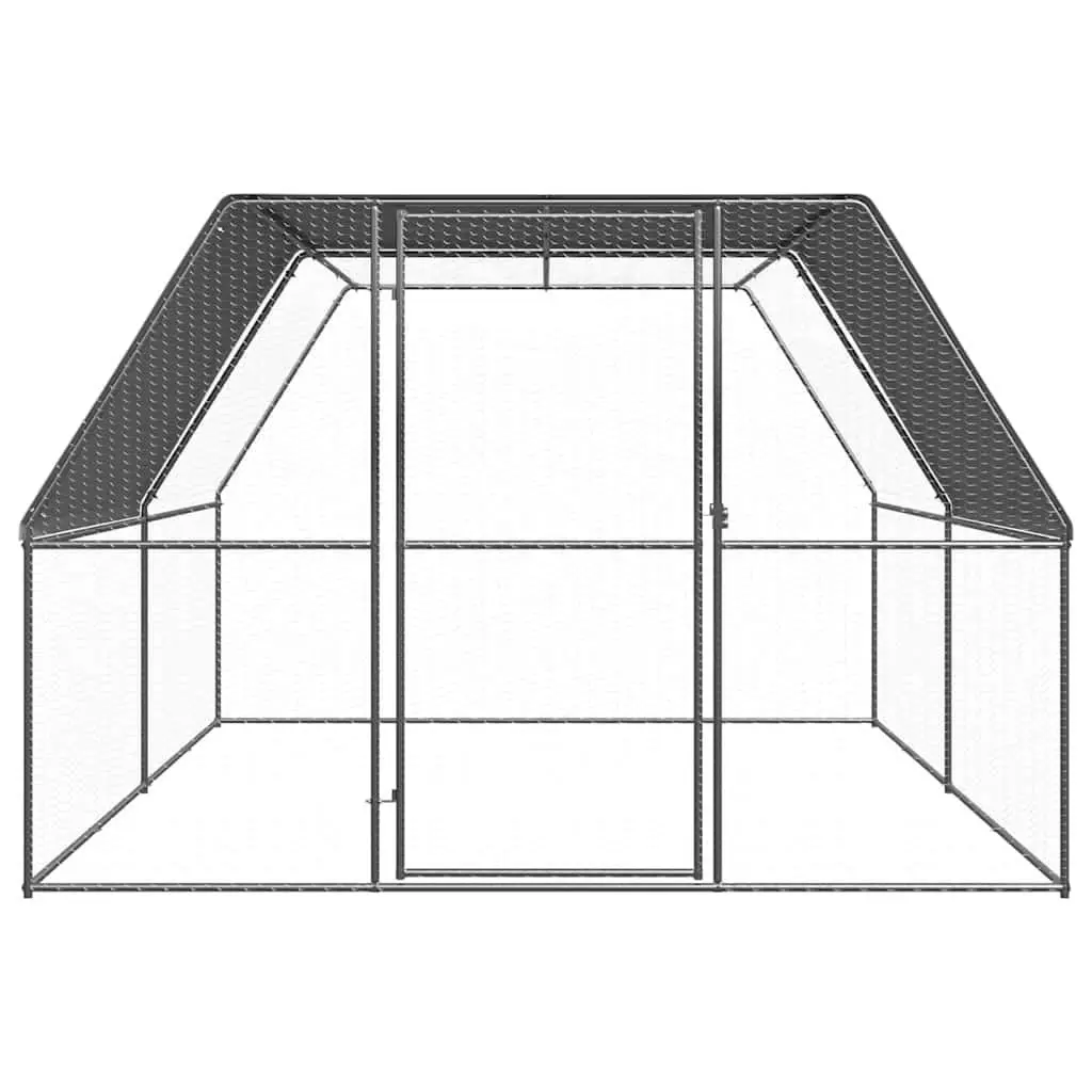 Outdoor Chicken Cage Galvanised Steel Large Animal Aviary Enclosure 3x4x2m