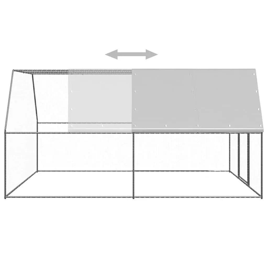 Outdoor Chicken Cage Galvanised Steel Large Animal Aviary Enclosure 3x4x2m