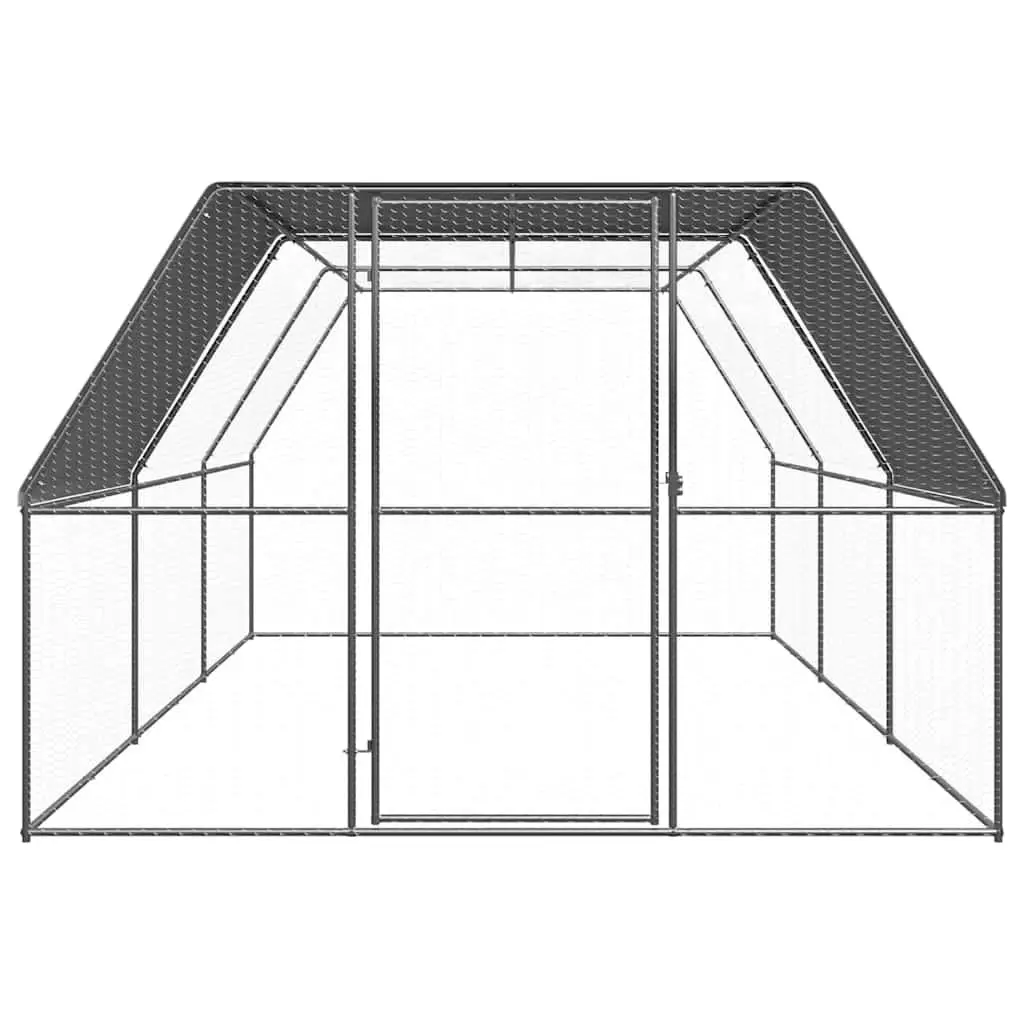 Outdoor Chicken Cage Galvanised Steel 3x6x2 m Enclosure