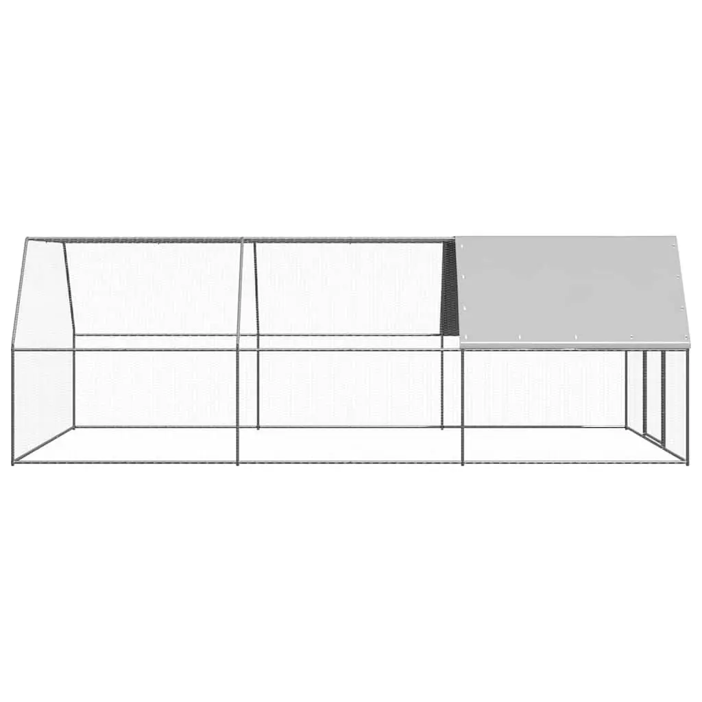 Outdoor Chicken Cage Galvanised Steel 3x6x2 m Enclosure