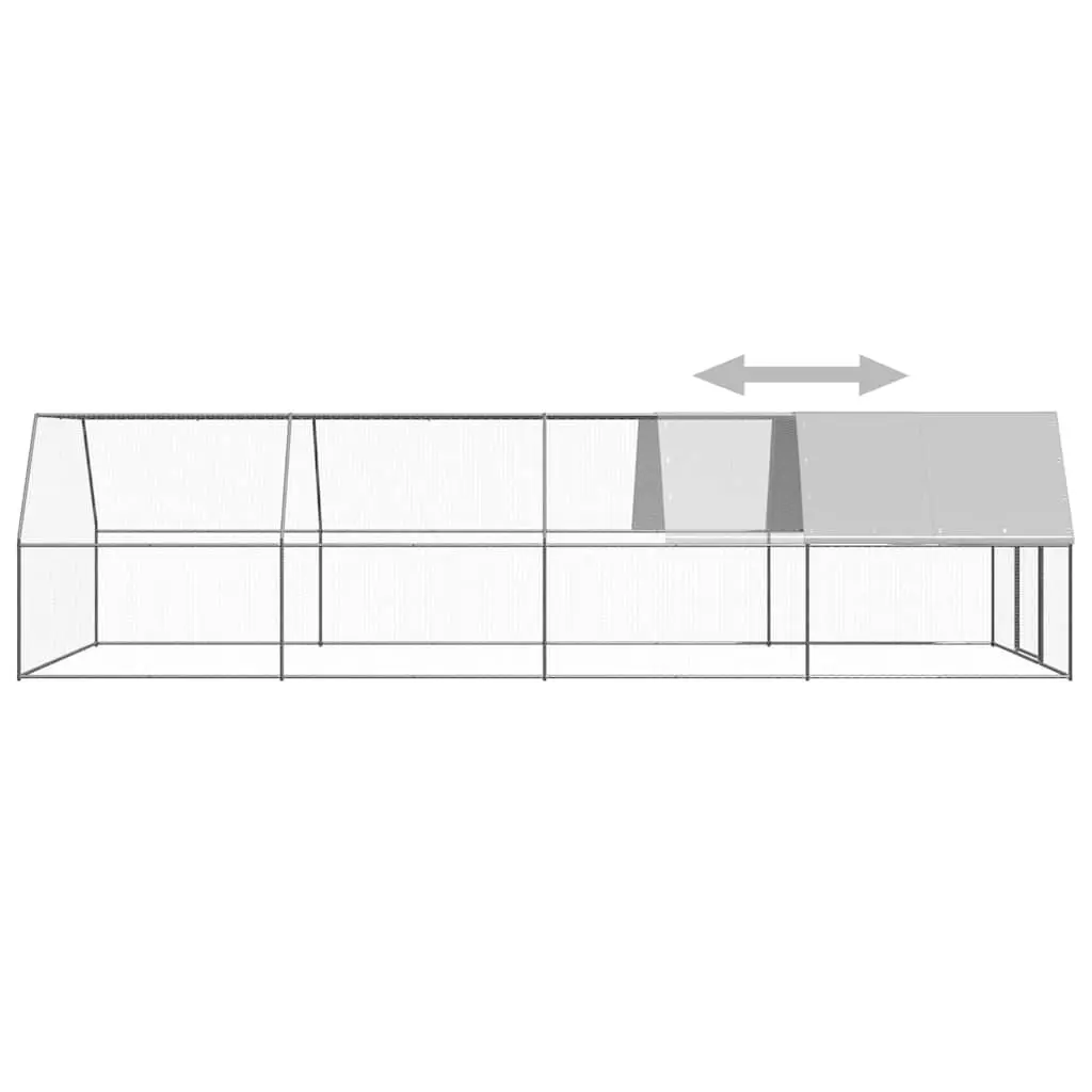 Outdoor Chicken Cage Run Large Galvanised Steel Enclosure Aviary Small Animals