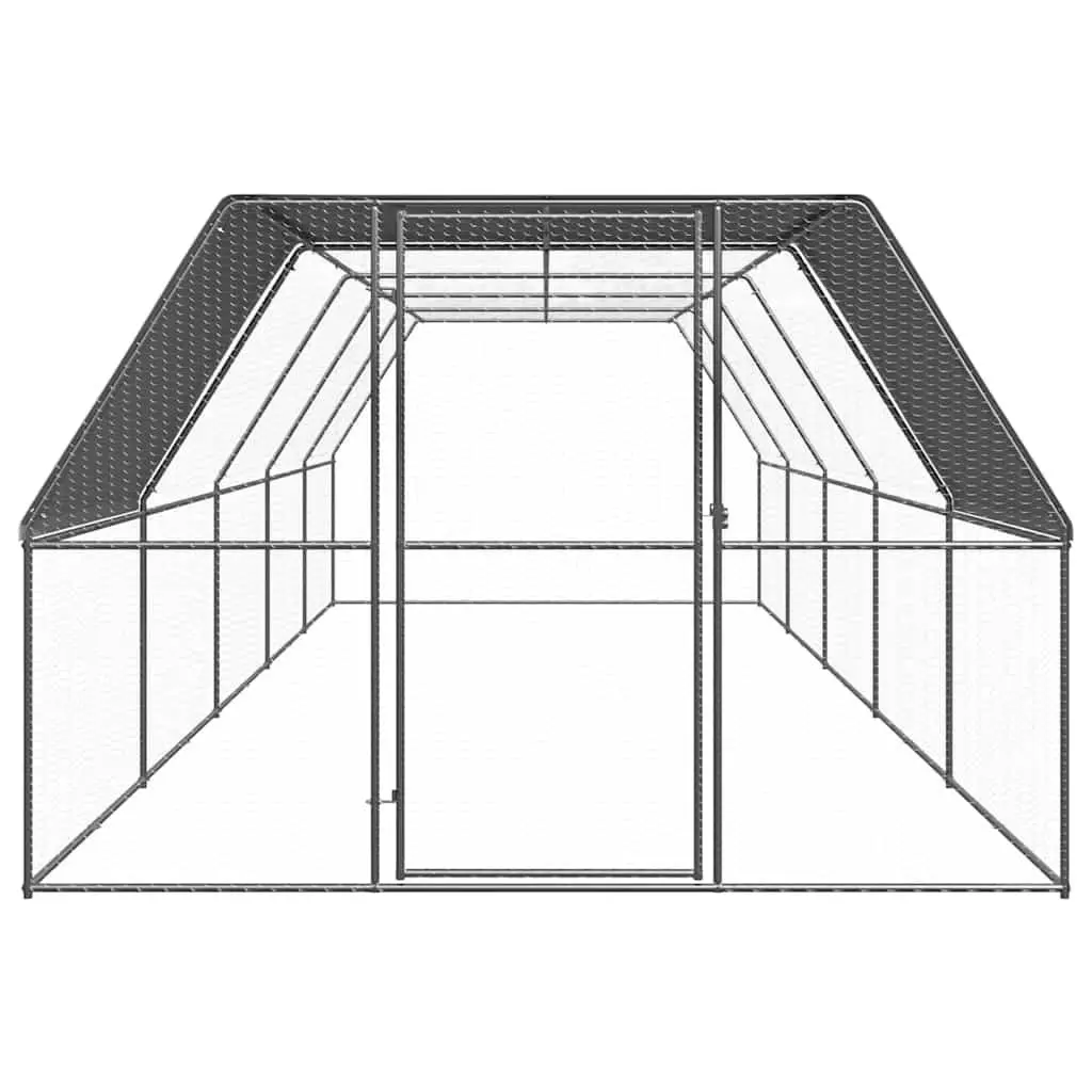 Outdoor Chicken Cage Galvanised Steel 3x10x2m Aviary Run Enclosure