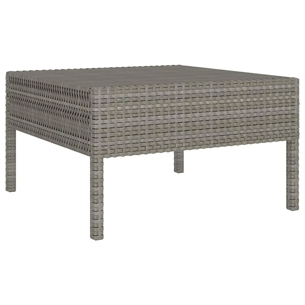 Garden Lounge Set 6 Piece Outdoor Patio Furniture Grey PE Rattan with Cushions