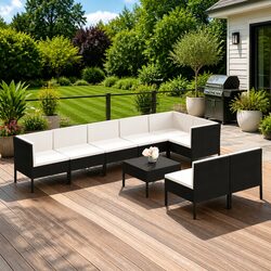 Your Cozy 9-Piece Garden Lounge Set Awaits You