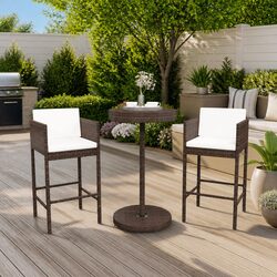 Friendly 3 Piece Garden Bar Set with Cushions