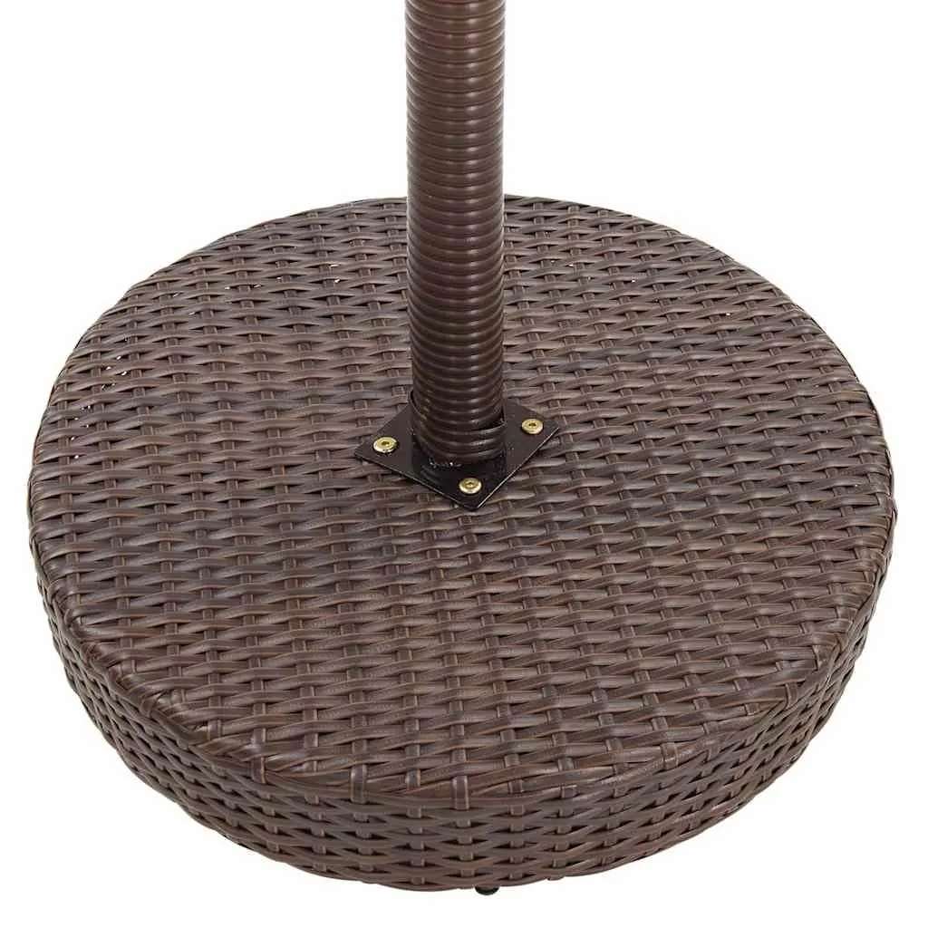 3 Piece Garden Bar Set Weather-resistant Brown Rattan Table and Stools