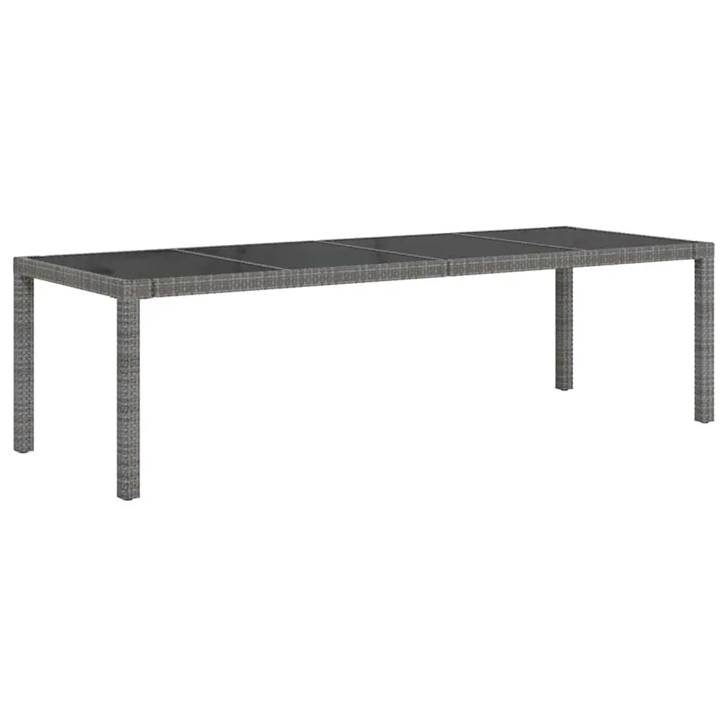 Garden Furniture Set 9 Piece Grey PE Rattan with Powder Coated Steel Frame