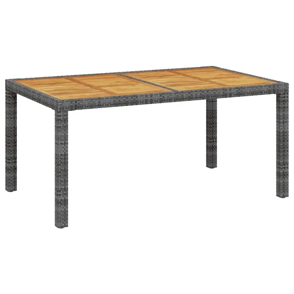 5 Piece Grey Poly Rattan Outdoor Dining Set with Cushions for Garden
