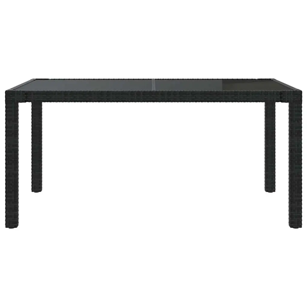 Outdoor Dining Set 5 Piece Weather-Resistant PE Rattan Garden Furniture Black