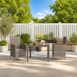 Enjoy Your Outdoors with a 3 Piece Grey Dining Set