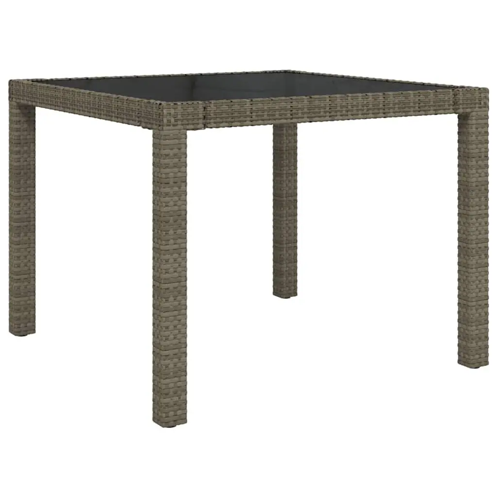 Outdoor Dining Set 5 Piece Grey Poly Rattan Garden Furniture with Cushions