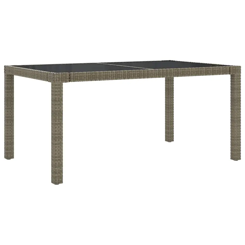 5 Piece Garden Furniture Set Outdoor Dining with Grey Cushions Weather Resistant PE Rattan and Durable Steel Frame