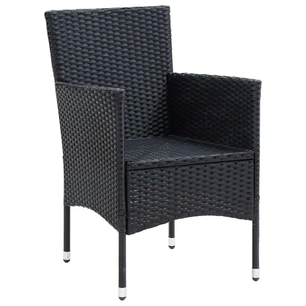 7 Piece Outdoor Dining Set Weather-Resistant PE Rattan Chairs Table