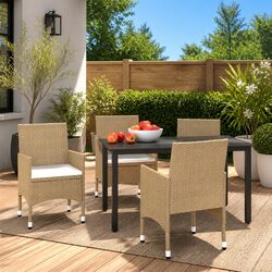 5 Piece Garden Dining Set with Stylish Comfort