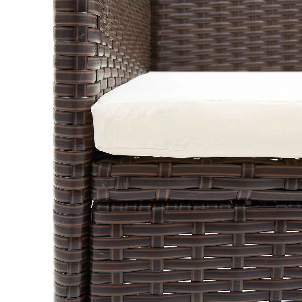 Garden Dining Set 7 Piece Outdoor Patio Furniture Weather-Resistant PE Rattan with Cushions