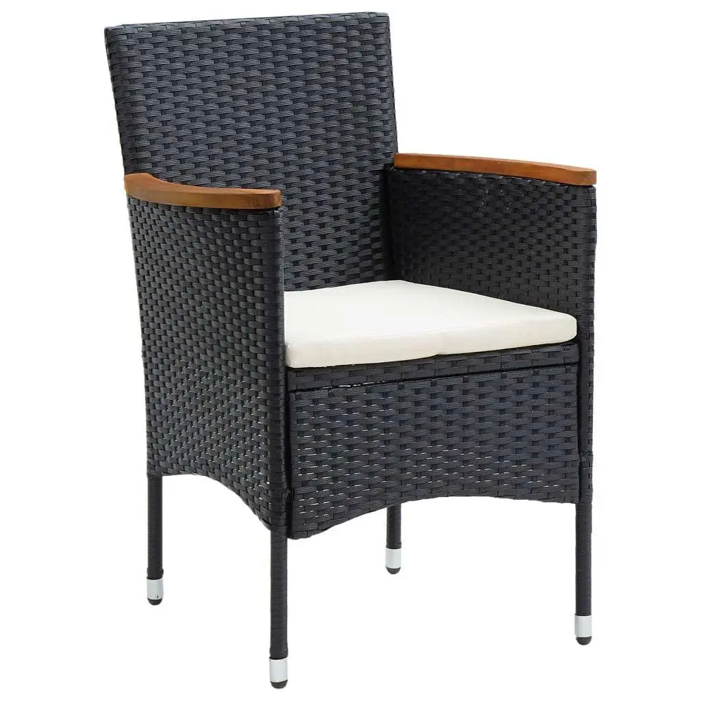 5 Piece Garden Dining Set Outdoor Patio Furniture with Cushions Weather-Resistant PE Rattan Steel Frame